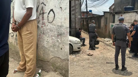 Marcone Felix Santos colaborou na reconstituição do crime em São Vicente (SP) - Imagem: Reprodução