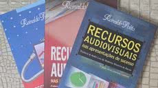 Algumas edições do livro “Recursos audiovisuais” - Imagem: Arquivo Pessoal