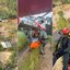 Resgate de idoso de 100 anos foi realizado por equipes do helicóptero Águia após a cheia impedir o acesso terrestre à propriedade rural em Eldorado (SP) - Imagem: Defesa Civil de SP/Divulgação