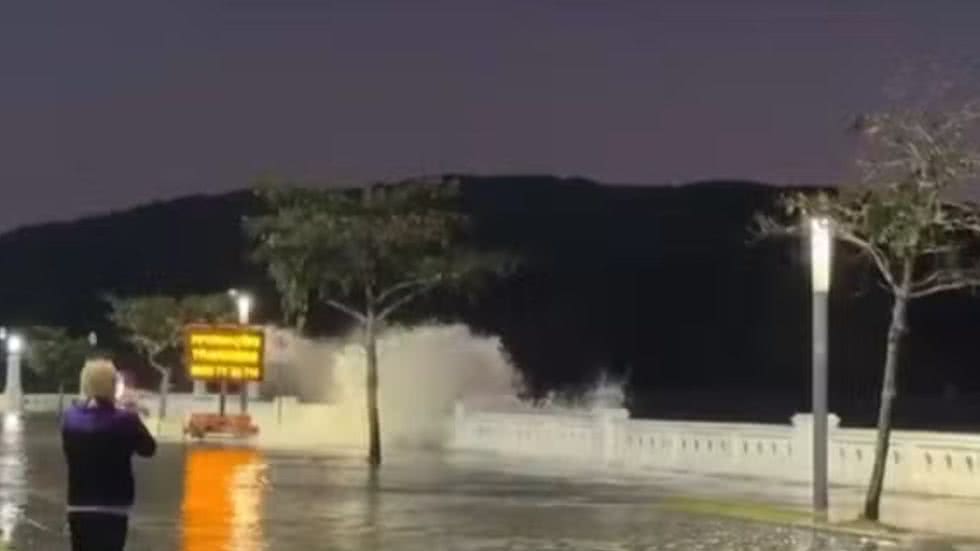 Previsão do tempo indica mar agitado e temperaturas amenas no litoral paulista - Imagem: Reprodução