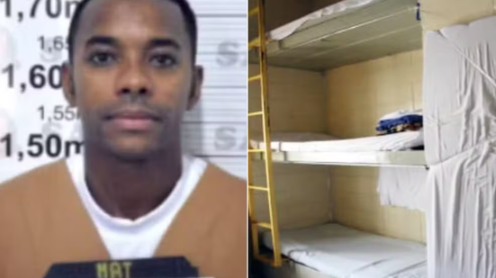 Robinho cumpre pena no Centro de Ressocialização de Limeira (SP) após condenação definitiva por estupro. - Imagem: Reprodução e Defensoria Pública do Estado de São Paulo