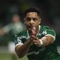 Vitor Roque comemora gol em Palmeiras x Santos - Foto: Anderson Romão/AGIF