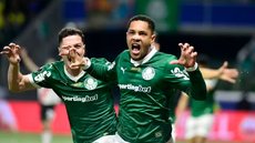 Gol de Vitor Roque em Palmeiras x River Plate - Foto: Marcos Ribolli