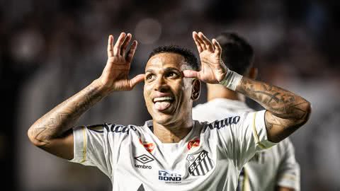 Otero balançou as redes pela terceira vez na atual temporada - Imagem: Twitter/ @SantosFC