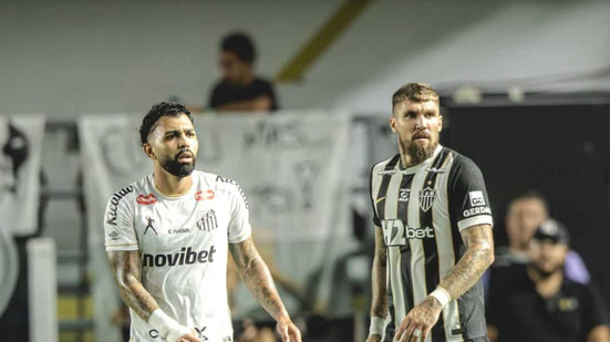 Santos e Atlético-MG abrem nesta quarta-feira, 9 de setembro, às 19h, na Vila Belmiro, o confronto pelas quartas de final da Copa Sul-Americana - Imagem: Reprodução