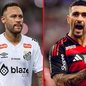 Com Neymar de volta, Santos tenta vencer o Flamengo, que busca manter a liderança no Campeonato Brasileiro - Foto: Reprodução/ Adriano Fontes/ Flamengo