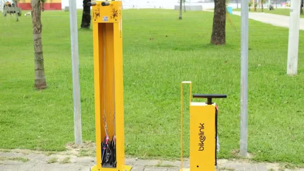 São Vicente instala novo ponto de apoio ao ciclista; confira - Imagem: Reprodução/Prefeitura de São Vicente