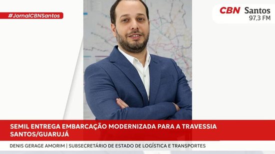 Com investimento de R$ 4,7 milhões, a FB-16 amplia capacidade de transporte e melhora eficiência no sistema de travessias - Foto: Rádio CBN Santos