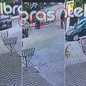 Câmeras de segurança registraram o momento em que três suspeitos entraram no imóvel onde o corretor trabalhava antes de ele ser levado para um cativeiro. - Imagem: Reprodução
