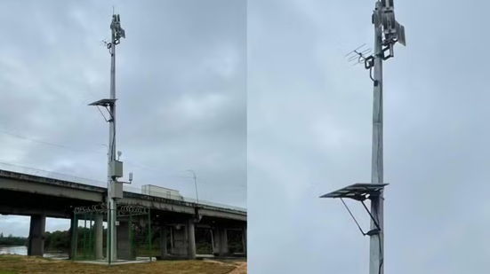 Sirene de alerta instalada em área de risco de Registro deve avisar moradores sobre enchentes e deslizamentos - Imagem: Reprodução