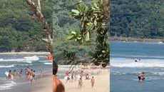 Guarujá. - Imagem: Reprodução | X (Twitter) - Praia Grande Mil Grau