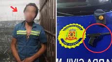 A Guarda Civil Municipal agiu rapidamente após receber denúncias de um homem armado nas proximidades da Igreja Nossa Senhora do Amparo - Foto: Divulgação/ Prefeitura de São Vicente/ Reprodução