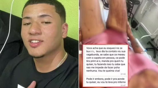 Investigado por tentar matar a ex-namorada foi preso após invadir a casa da vítima e descumprir medida protetiva em São Vicente. - Imagem: Reprodução