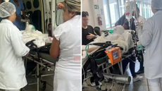 Vítima permanece internada em estado grave após sofrer queimaduras em grande parte do corpo - Imagem: Reprodução