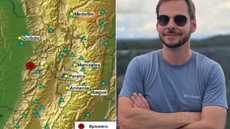 Terremoto de magnitude 7,4 atingiu o oeste da Colômbia nesta segunda feira, provocando mortes, feridos e desabamentos - Imagem: Reprodução