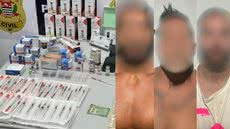 Durante busca em apartamento, polícia encontra anabolizantes e itens de luxo, levando à prisão de três homens com passagens anteriores - Foto: Polícia Civil