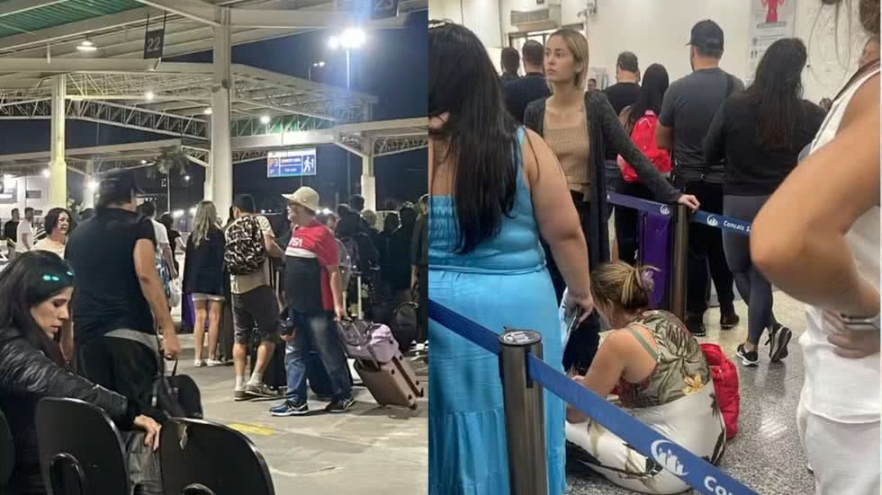 Cerca de 250 passageiros não conseguiram embarcar no cruzeiro devido a overbooking, gerando tumulto e intervenção policial - Imagem: Reproduçãp/ g1