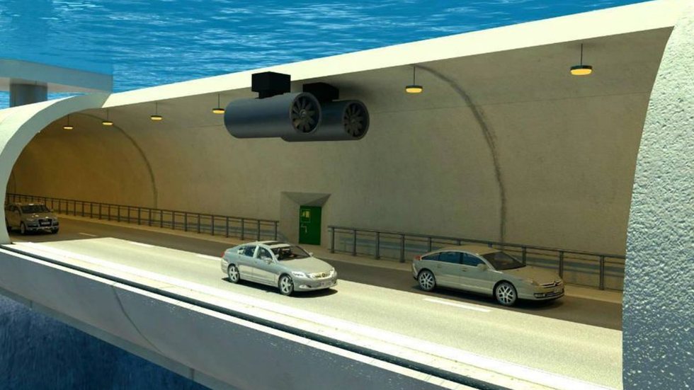 Com seis faixas de rolamento, o túnel será a principal ligação entre Santos e Guarujá, reduzindo o tráfego atual por balsas - Imagem: Reprodução