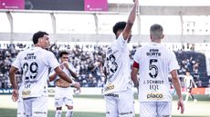 Partida marcada por falhas defensivas termina em 2 a 2, mantendo Santos fora da zona de rebaixamento - Foto: Raul Baretta / Santos FC