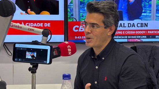 Carlos Mota (Cacá), presidente da Prodesan, detalha futuro da empresa na CBN Santos - Foto: CBN Santos