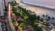 Veja quais praias estão impróprias para o banho neste feriado - Imagem: Reprodução/ Prefeitura de Santos