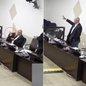 Vereador Amarildo Carlos Simoni durante sessão na Câmara de Registro, onde ocorreu o gesto que motivou pedido de cassação por sindicato de servidores - Imagem: Câmara de Registro
