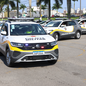 Viatura da Polícia Militar em rua de Praia Grande