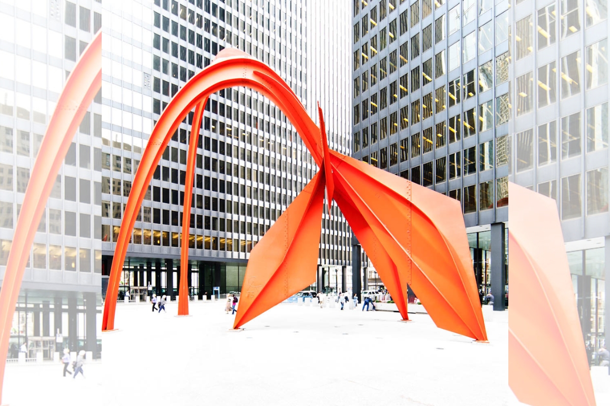 Alexander Calder, “Flamingo” (1974). Um pássaro de aço que ensina a cidade a brincar