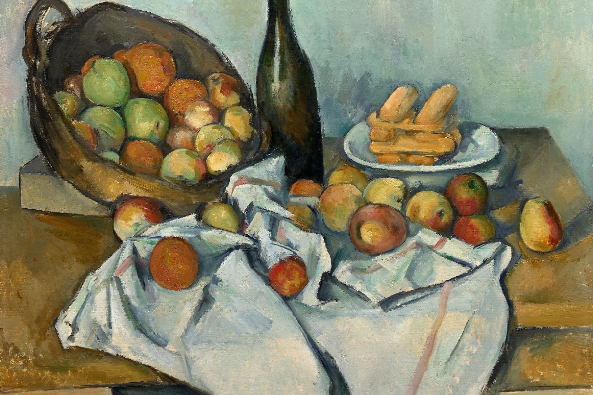 Paul Cézanne – Natureza morta com cesta de maçãs (1893-1895). A semente da ruptura
