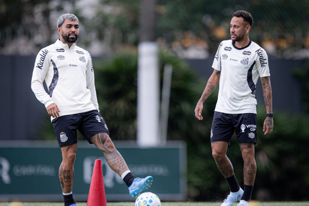 Neymar e Gabigol devem ser titulares contra o Vasco - Raul Baretta / Santos FC