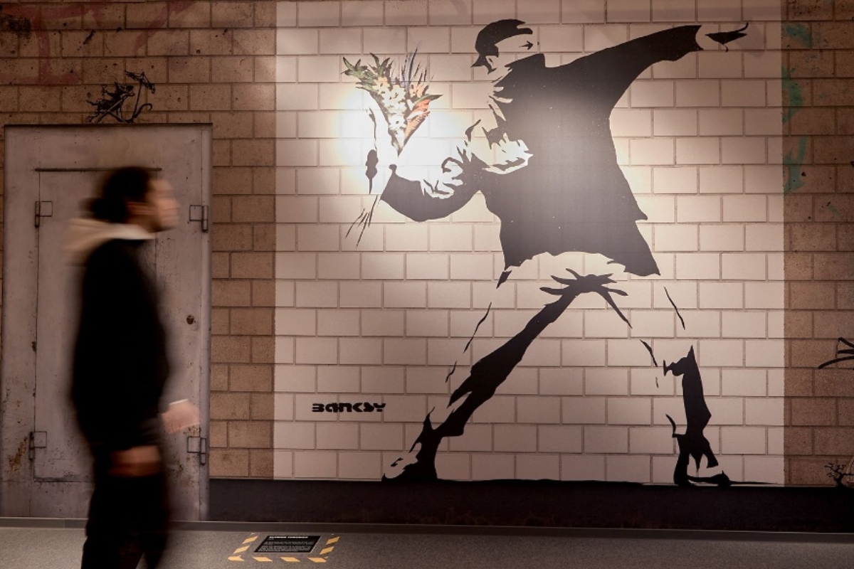 Love Is in the Air (Flower Thrower), Banksy (2003)