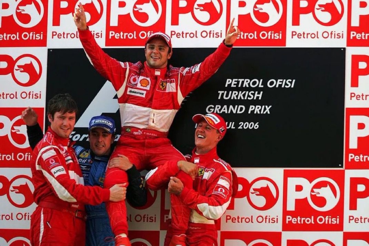 Felipe Massa é o maior vencedor do GP da Turquia com três vitórias consecutivas entre 2006 e 2008 - Imagem: Reprodução