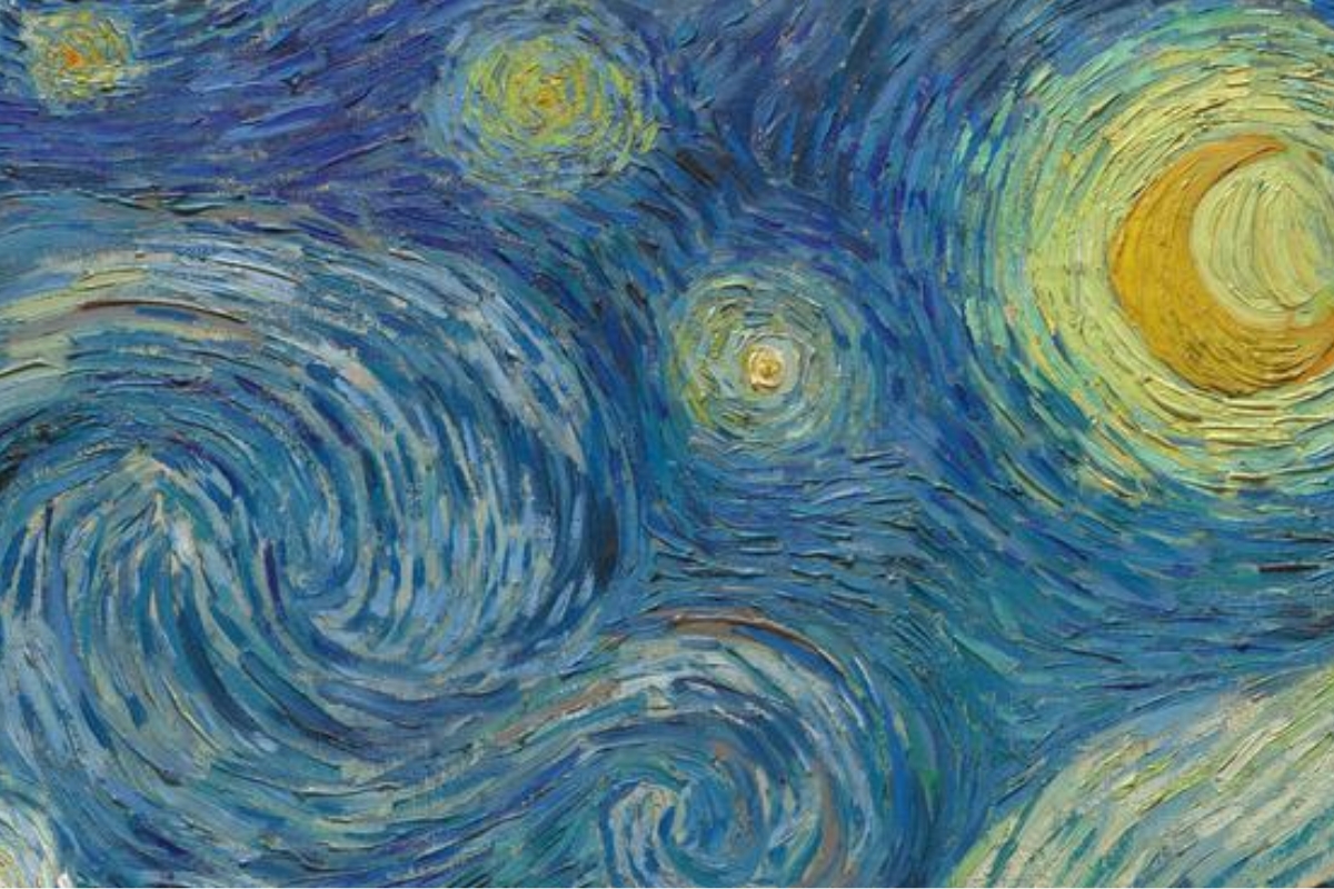 Vincent van Gogh, detalhe de A Noite Estrelada, 1889