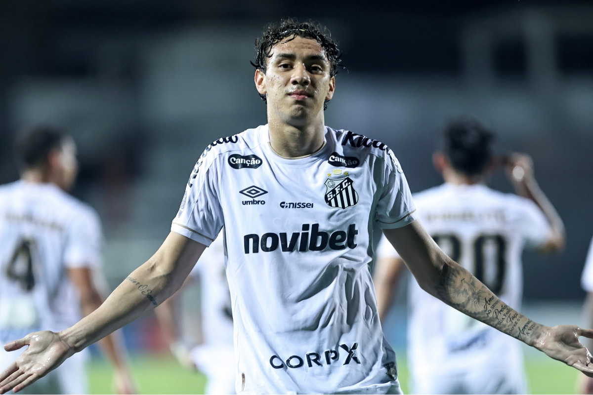 Gabriel Bontempo marcou o primeiro gol da partida - Foto: Reinaldo Campos / Santos FC
