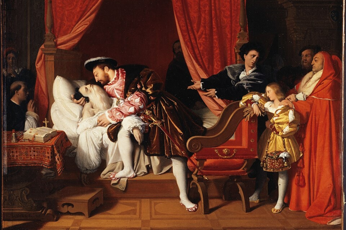 Ingres, Francisco I recebe os últimos suspiros de Leonardo da Vinci, 1818