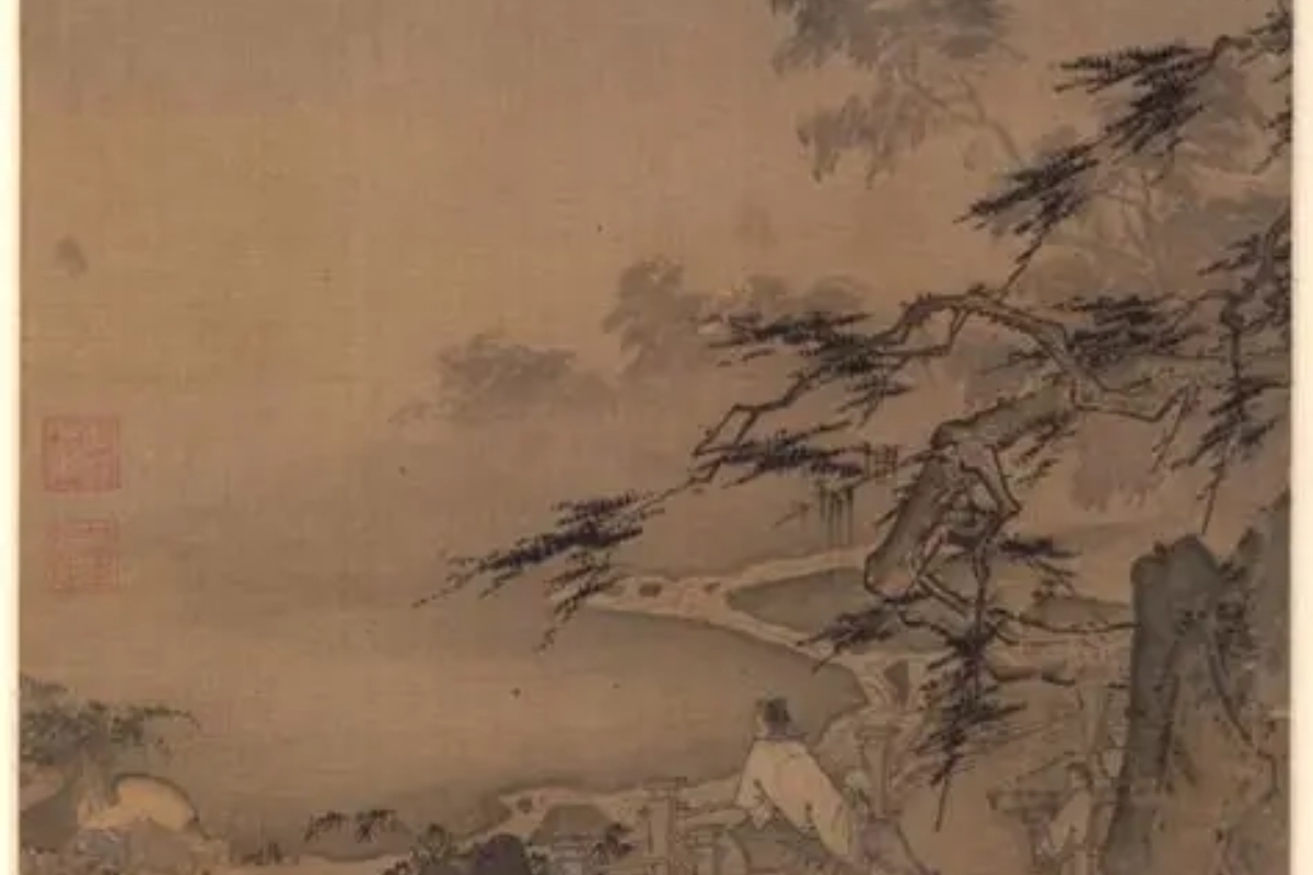“Observando os veados à beira do riacho sob os pinheiros”, de Ma Yuan (c.1200)