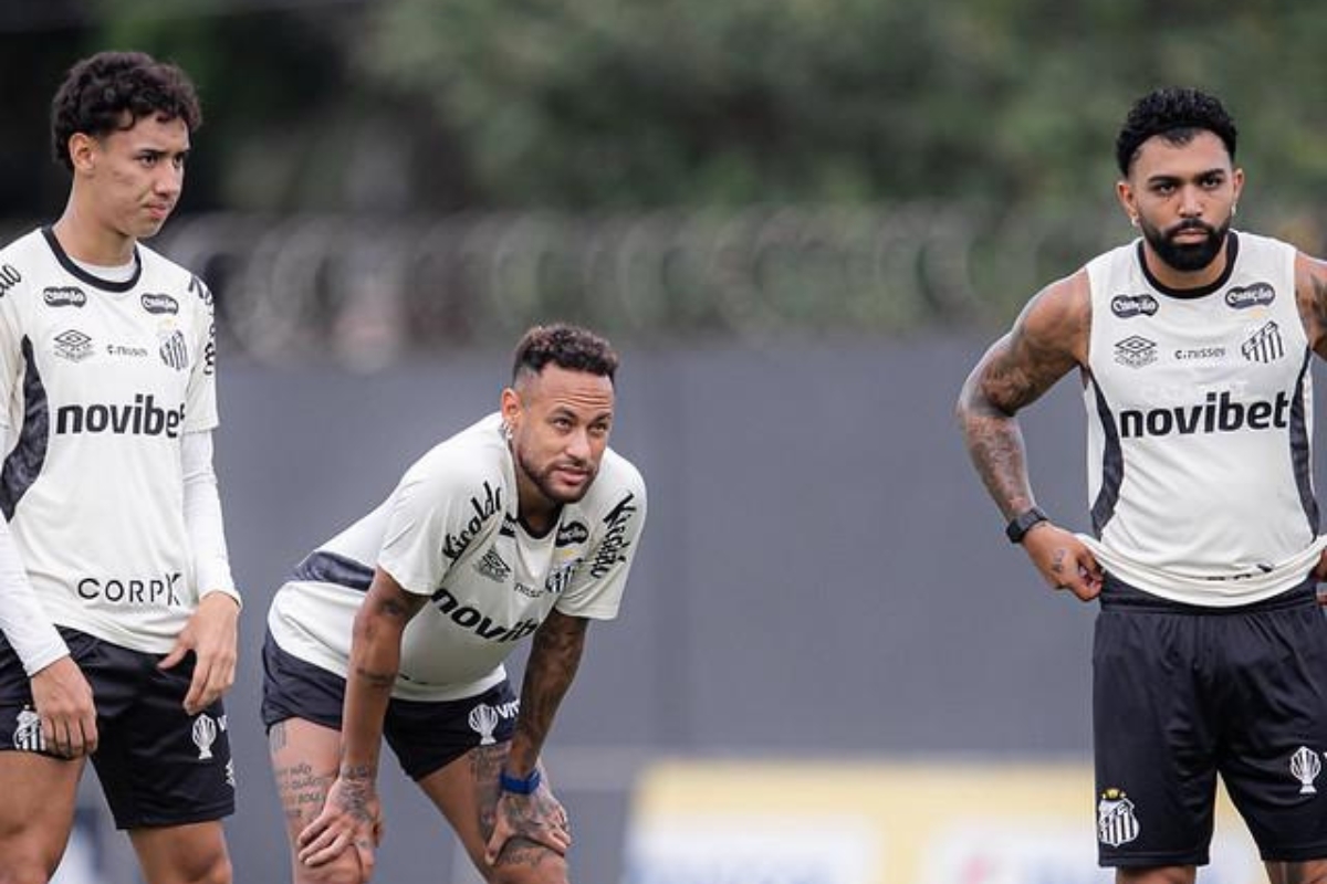 Neymar e Gabigol vão estar à disposição nesse jogo - Foto: Raul Baretta / Santos FC