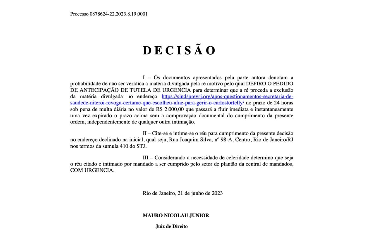 decisao judicial favoravel afne