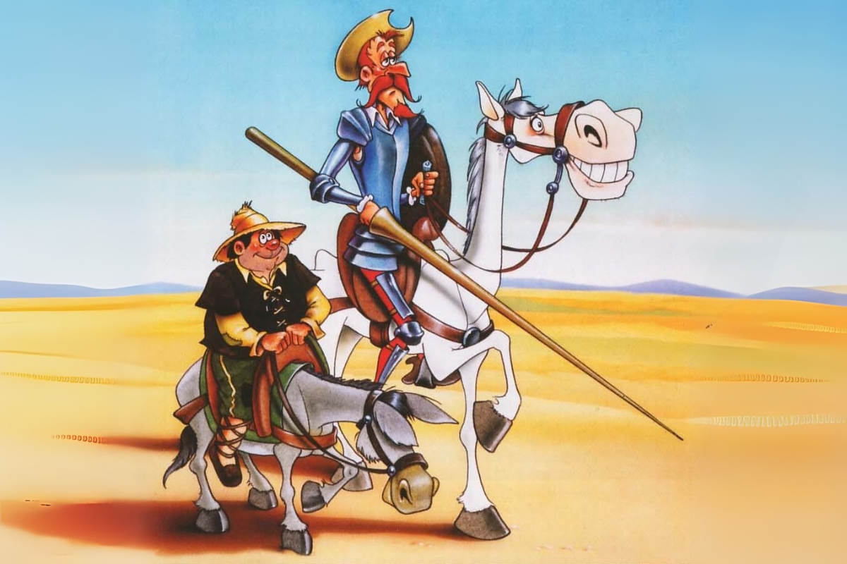 Don Quixote de La Mancha e Sancho Pança, de Miguel de Cervantes