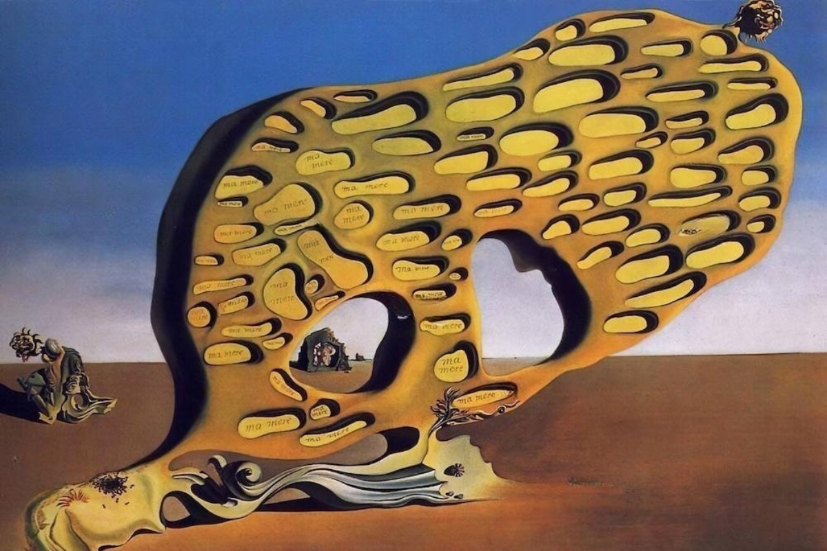 Salvador Dalí, “The enigma of my Desire” (1929) O inconsciente é um espaço amplo, cheio de lacunas e possibilidades inesperadas.