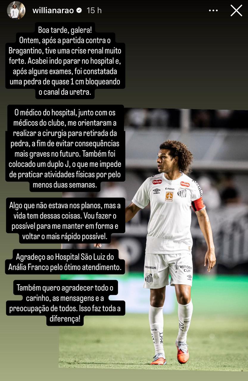 Arão expolicou a situação em sua rede social - Imagem: Divulgação / Redes Sociais - WIllian Arão