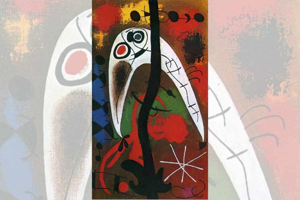 Woman and Bird in the night, de Joan Miró